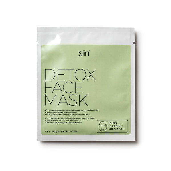 FACE MASK DETOX. Reinigt und entgiftet. Für Gesicht und Hals, 5 Stück in einer Box.