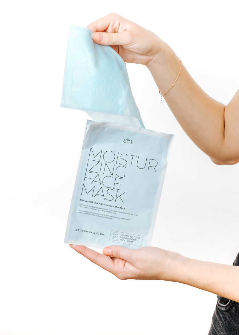 FACE MASK MOISTURIZING. Für Gesicht und Hals, 5 Stück in einer Box.